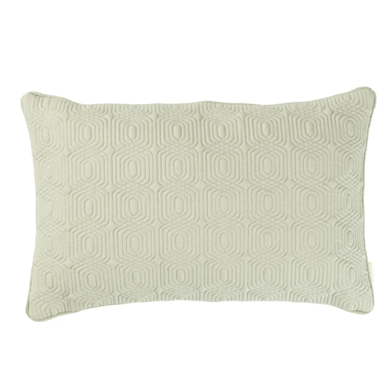 Sierkussen Geo Deco linnen dewgreen 35x55 cm