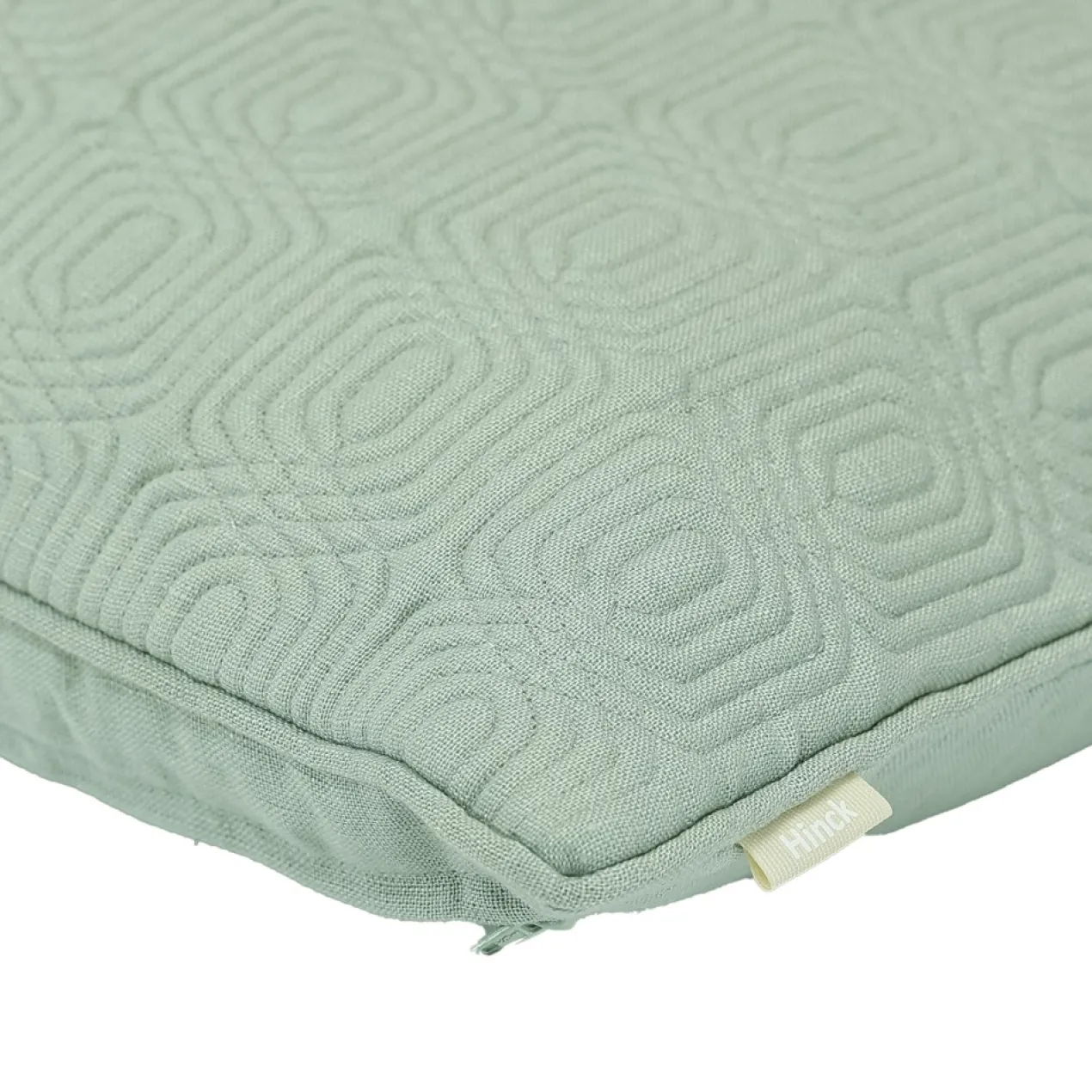 Sierkussen Geo Deco linnen dewgreen 35x55 cm