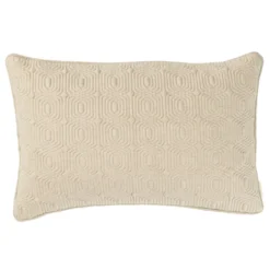 Sierkussen Geo Deco linnen natural 35x55 cm