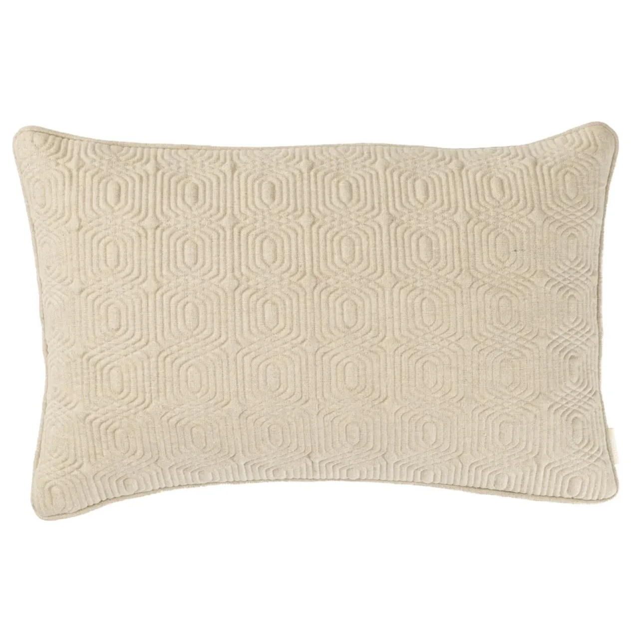 Sierkussen Geo Deco linnen natural 35x55 cm