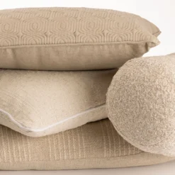Sierkussen Geo Deco linnen natural 35x55 cm