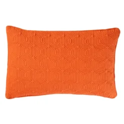 Sierkussen Geo Deco linnen terra 35x55 cm