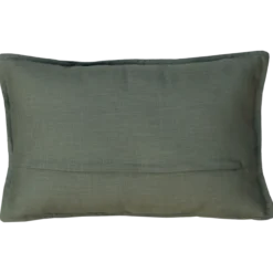 Sierkussen grof linnen jade groen 59x39 cm