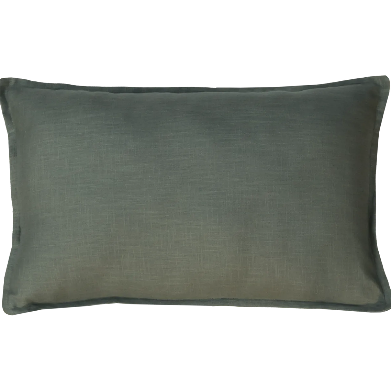 Sierkussen grof linnen jade groen 59x39 cm