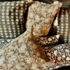 Sierkussen Handpainted dark brown 80x30 cm