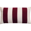 Sierkussen linnen streep bordeaux ecru 60x36 cm
