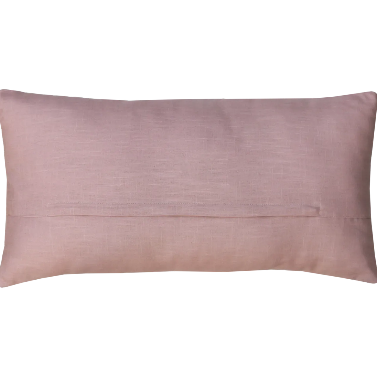 Sierkussen linnen streep bordeaux roze 64x33 cm