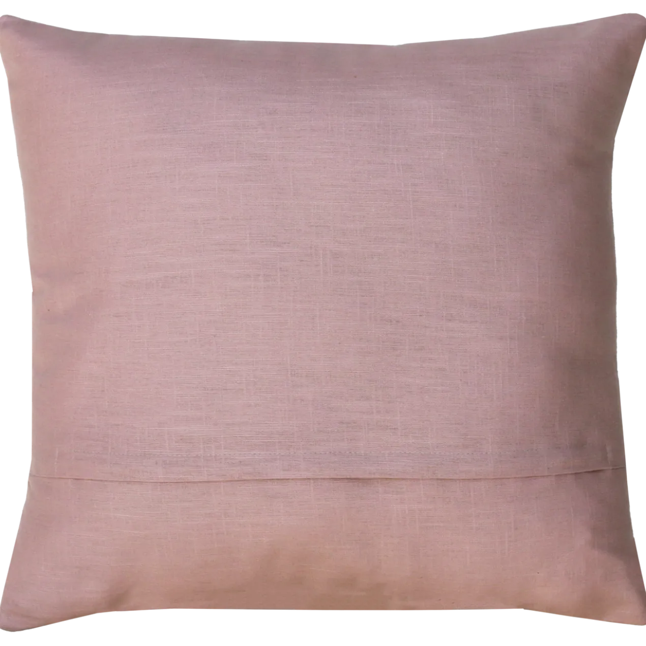 Sierkussen linnen streep dark chocolate roze 45x45 cm