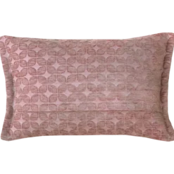 Sierkussen retro leaf oud roze 58x37 cm