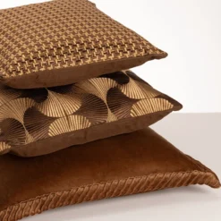 Sierkussen Richstitch linnen mocca macha 40x40 cm
