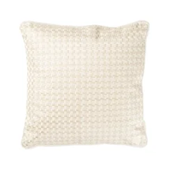 Sierkussen Richstitch linnen offwhite 40x40 cm