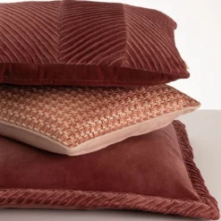Sierkussen Richstitch linnen duskypink 40x40 cm
