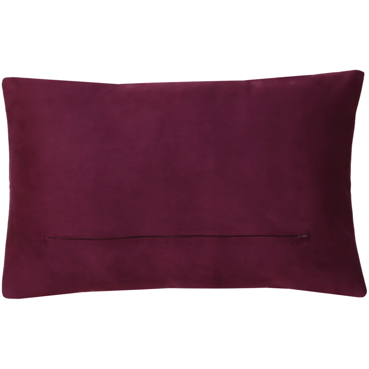 Sierkussen ruit suède aubergine 57x36 cm