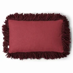Sierkussen Shaggy bordeaux