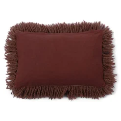 Sierkussen Shaggy brown