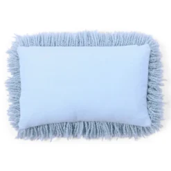 Sierkussen Shaggy light blue
