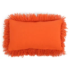 Sierkussen Shaggy orange