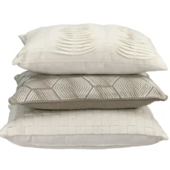 Sierkussen Small wave linnen offwhite 35x50 cm