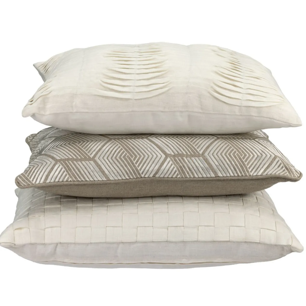 Sierkussen Small wave linnen offwhite 35x50 cm