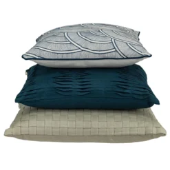 Sierkussen Small wave linnen brightblue 35x50 cm