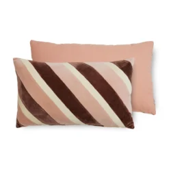 Sierkussen Striped velvet Rose 60x35 cm