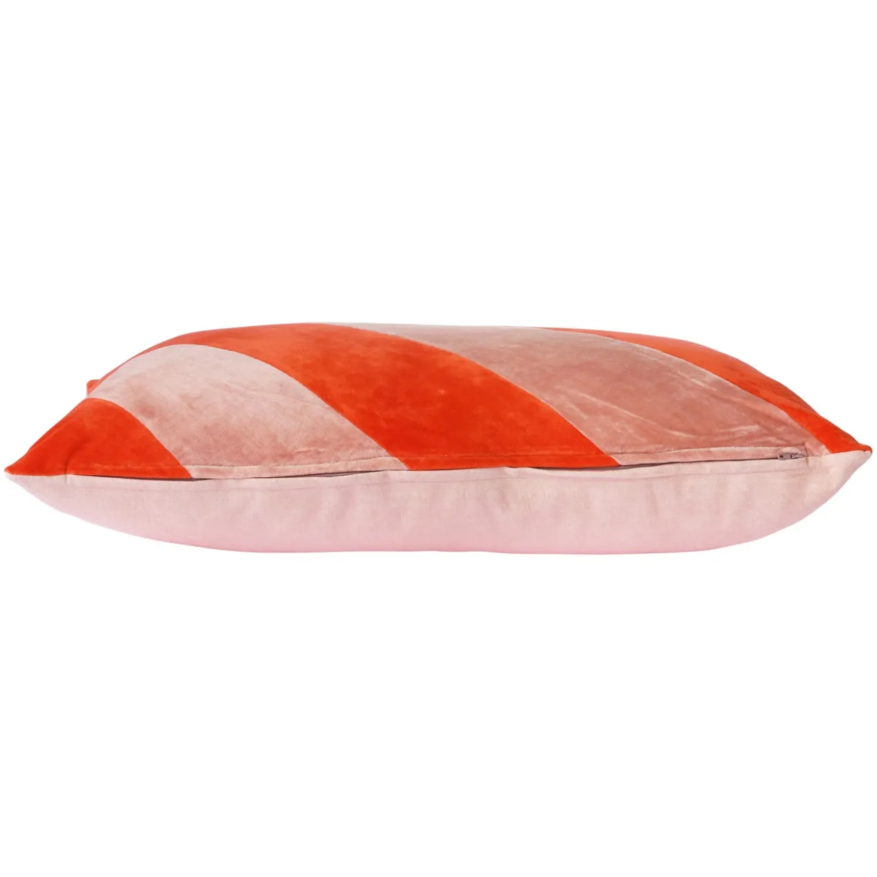 Sierkussen Striped Velvet 60x40 cm red/pink