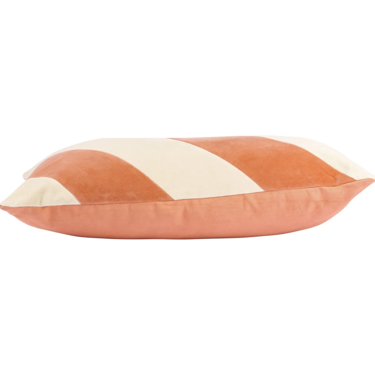 Sierkussen Striped Velvet 60x40 cm peach/cream