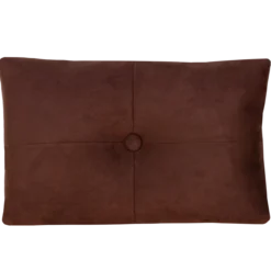 Sierkussen suède knoop dark chocolate 55x37 cm