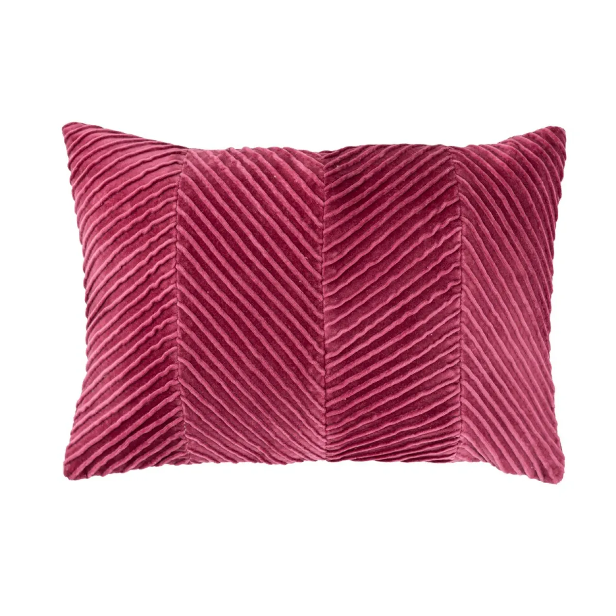 Sierkussen velours tucked allover blushpink