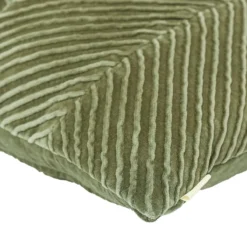 Sierkussen velours tucked allover eucalyptus