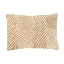 Sierkussen velours tucked allover natural