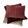 Sierkussen velours tucked border aubergine