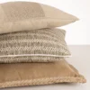 Sierkussen velours tucked border beige