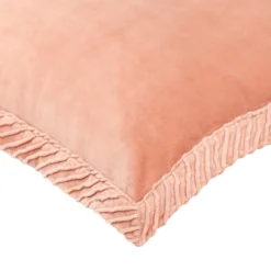 Sierkussen velours tucked border flamingo