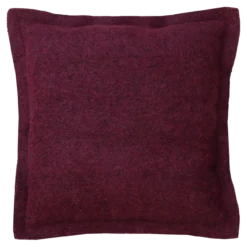 Sierkussen wol boucle bordeaux 55x55 cm