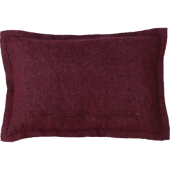 Sierkussen wol boucle bordeaux 60x42 cm