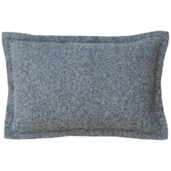 Sierkussen wol boucle grijs 60x42 cm