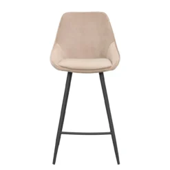 Sierra velvet barkruk beige - 67 cm