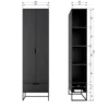 Silas hoge kast essen blacknight [fsc]