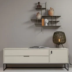 Silas tv meubel 180 cm grenen dust [fsc]