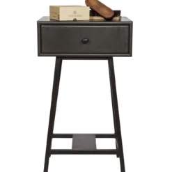 Skybox sidetable mangohout/metaal zwart