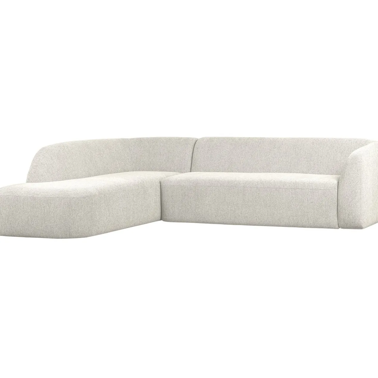 Sloping hoekbank links pearl melange