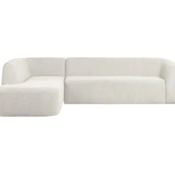 Sloping hoekbank links pearl melange