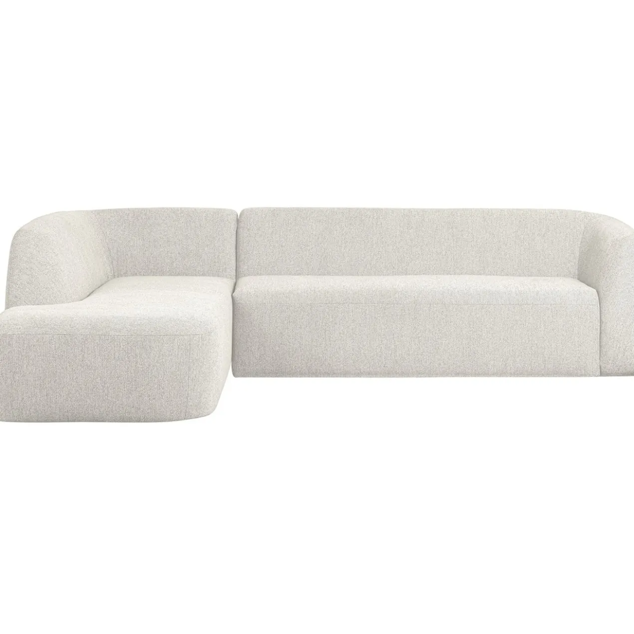 Sloping hoekbank links pearl melange