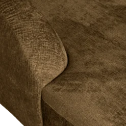 Sloping hoekbank links structure velvet brass
