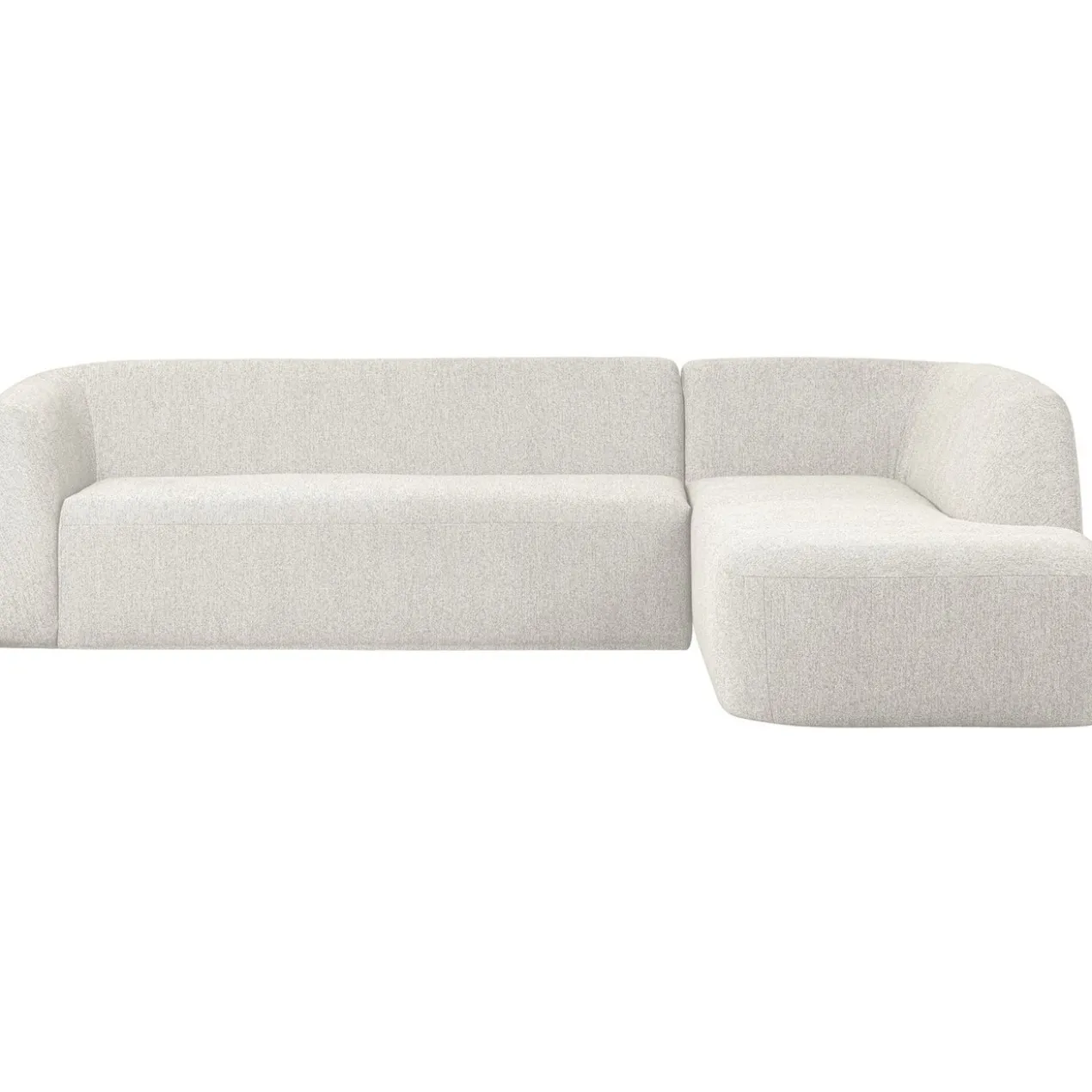 Sloping hoekbank rechts pearl melange