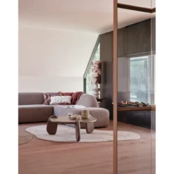 Sloping u-vorm bank grijs melange