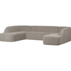 Sloping u-vorm bank off white melange