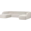 Sloping u-vorm bank pearl melange