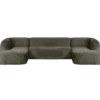 Sloping u-vorm bank structure velvet frost